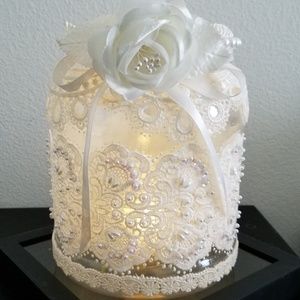 Wedding Flameless Candle Holder Handmade